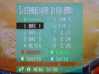 Sistemazione programmi